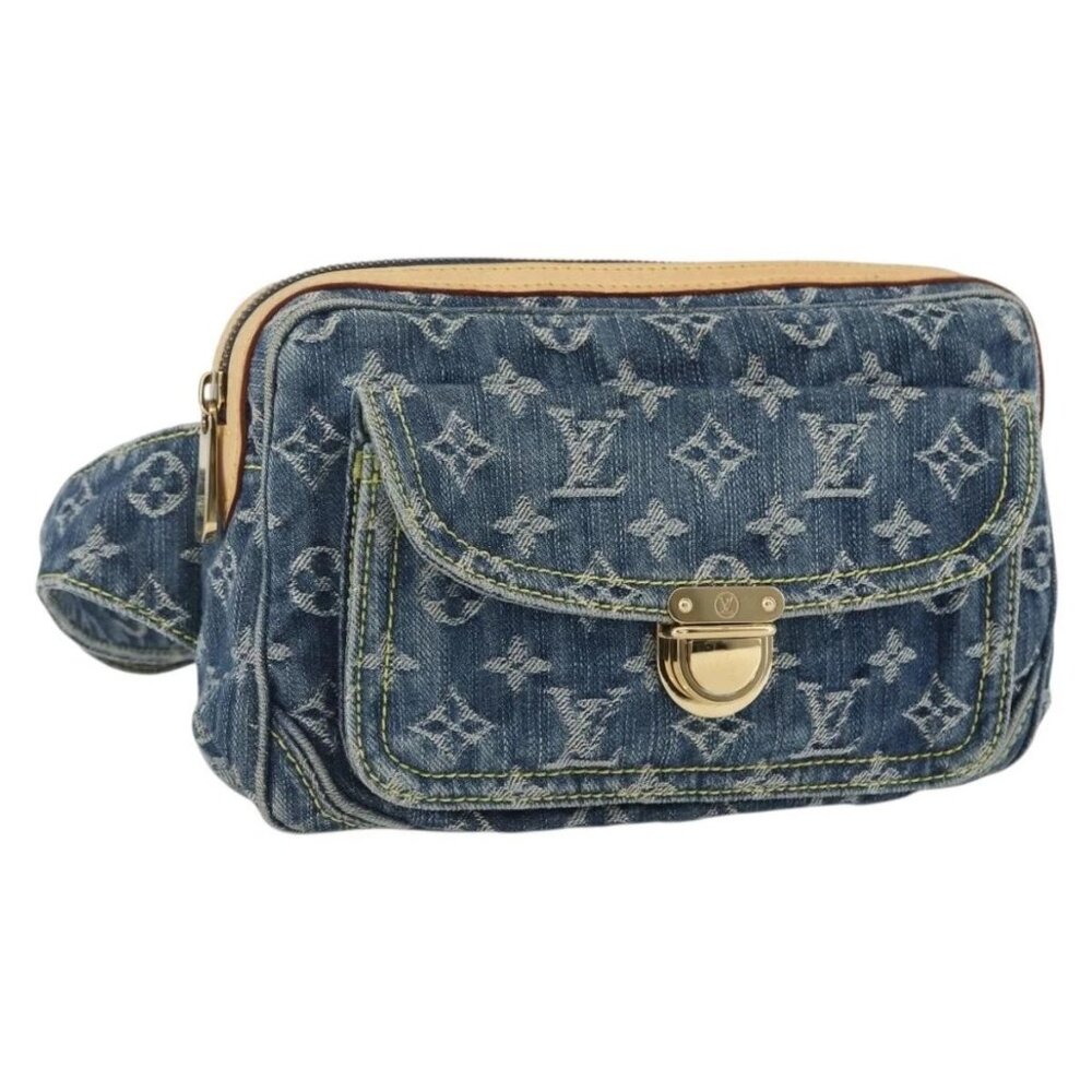 LOUIS VUITTON Monogram Denim Bum Bag Body Bag Blue M95347 LV Auth 158895SV - Picture 2 of 16